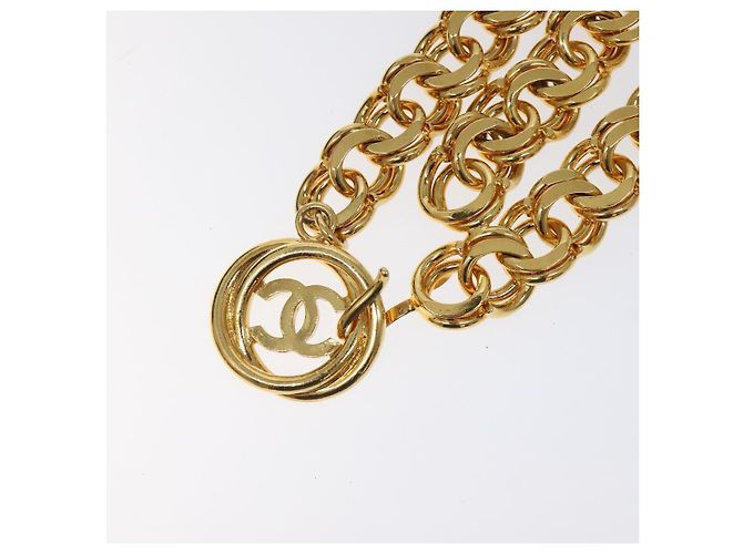 Cinturón de Cadena CHANEL Metal 37,4"" Oro CC Auth bs25805 Dorado - vista 7