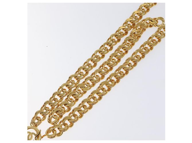 Cinturón de Cadena CHANEL Metal 37,4"" Oro CC Auth bs25805 Dorado - vista 8