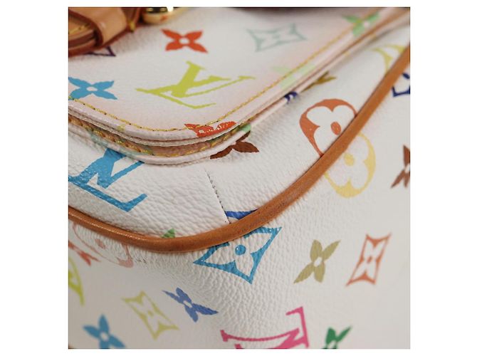 LOUIS VUITTON Monogram Multicolor Lodge GM Tasche Weiß M40051 LV Auth 125413V - Ansicht 16