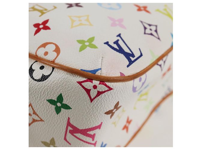 LOUIS VUITTON Monogram Multicolor Lodge GM Tasche Weiß M40051 LV Auth 125413V - Ansicht 17
