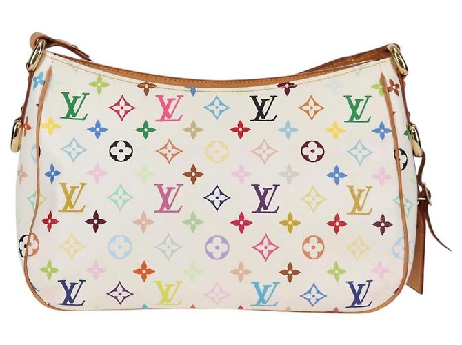 LOUIS VUITTON Monogram Multicolor Lodge GM Tasche Weiß M40051 LV Auth 125413V - Ansicht 2