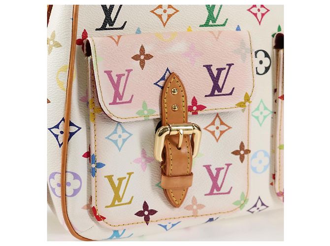 LOUIS VUITTON Monogram Multicolor Lodge GM Tasche Weiß M40051 LV Auth 125413V - Ansicht 20