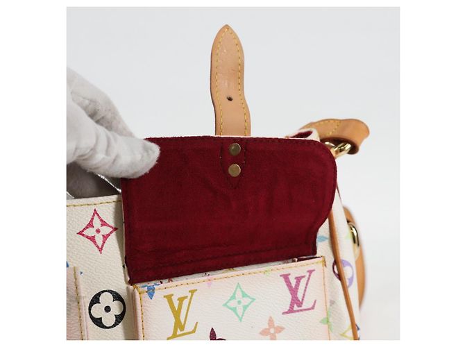 LOUIS VUITTON Monogram Multicolor Lodge GM Tasche Weiß M40051 LV Auth 125413V - Ansicht 22