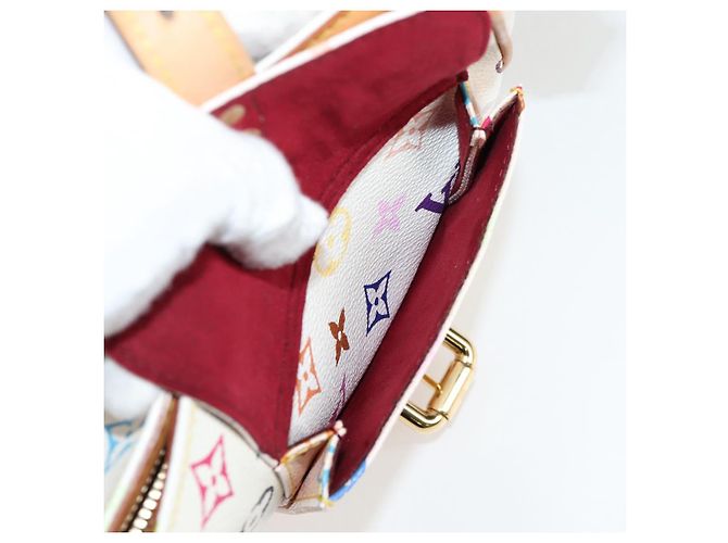 LOUIS VUITTON Monogram Multicolor Lodge GM Tasche Weiß M40051 LV Auth 125413V - Ansicht 23