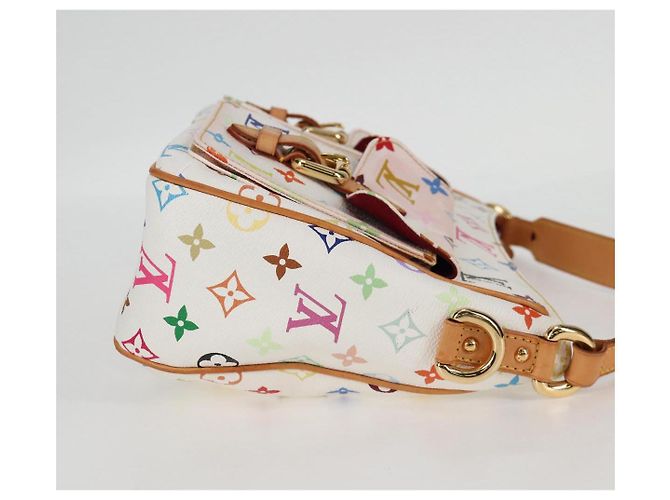 LOUIS VUITTON Monogram Multicolor Lodge GM Tasche Weiß M40051 LV Auth 125413V - Ansicht 4