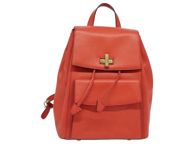 Céline Zaino in pelle arancione oro Auth BD2079 D'oro - vista 13