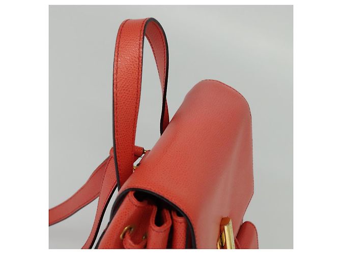 Céline Zaino in pelle arancione oro Auth BD2079 D'oro - vista 6