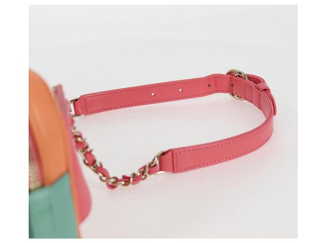 CHANEL Bolsa de cintura Matelassé de cuero rosa dorado CC Auth 125467SAM - vista 10