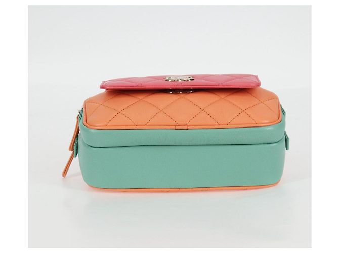 CHANEL Bolsa de cintura Matelassé de cuero rosa dorado CC Auth 125467SAM - vista 11