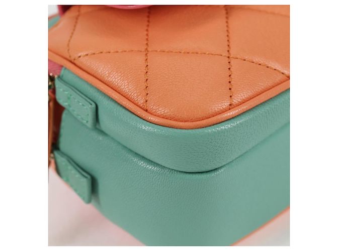 CHANEL Bolsa de cintura Matelassé de cuero rosa dorado CC Auth 125467SAM - vista 12