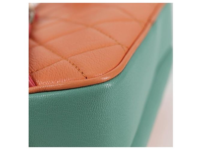 CHANEL Bolsa de cintura Matelassé de cuero rosa dorado CC Auth 125467SAM - vista 14
