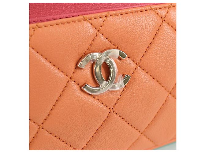 CHANEL Bolsa de cintura Matelassé de cuero rosa dorado CC Auth 125467SAM - vista 18