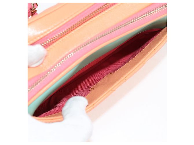 CHANEL Bolsa de cintura Matelassé de cuero rosa dorado CC Auth 125467SAM - vista 20