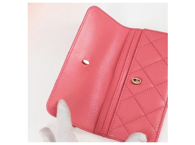CHANEL Bolsa de cintura Matelassé de cuero rosa dorado CC Auth 125467SAM - vista 21
