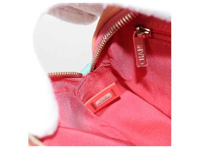 CHANEL Bolsa de cintura Matelassé de cuero rosa dorado CC Auth 125467SAM - vista 27