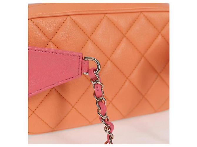 CHANEL Bolsa de cintura Matelassé de cuero rosa dorado CC Auth 125467SAM - vista 8
