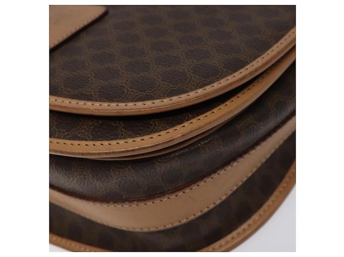 Céline Borsa a spalla in tela Macadam CELINE in pelle PVC marrone oro Auth ep8986 D'oro - vista 15