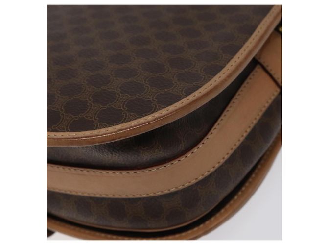 Céline Borsa a spalla in tela Macadam CELINE in pelle PVC marrone oro Auth ep8986 D'oro - vista 16