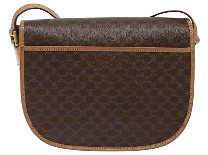Céline Borsa a spalla in tela Macadam CELINE in pelle PVC marrone oro Auth ep8986 D'oro - vista 2
