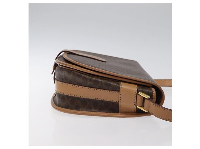 Céline Borsa a spalla in tela Macadam CELINE in pelle PVC marrone oro Auth ep8986 D'oro - vista 3