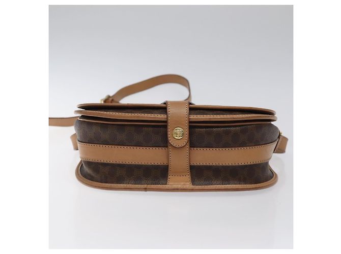 Céline Borsa a spalla in tela Macadam CELINE in pelle PVC marrone oro Auth ep8986 D'oro - vista 5