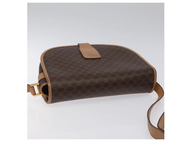 Céline Borsa a spalla in tela Macadam CELINE in pelle PVC marrone oro Auth ep8986 D'oro - vista 6