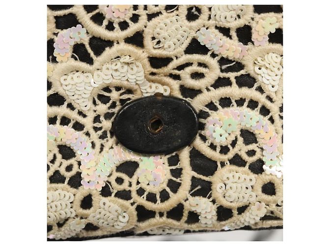 Borsa a Spalla CHANEL in Pelle di Agnello Bianca CC Auth 125205 Bianco - vista 10