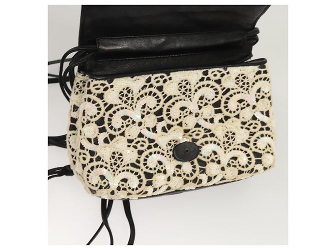 Borsa a Spalla CHANEL in Pelle di Agnello Bianca CC Auth 125205 Bianco - vista 21