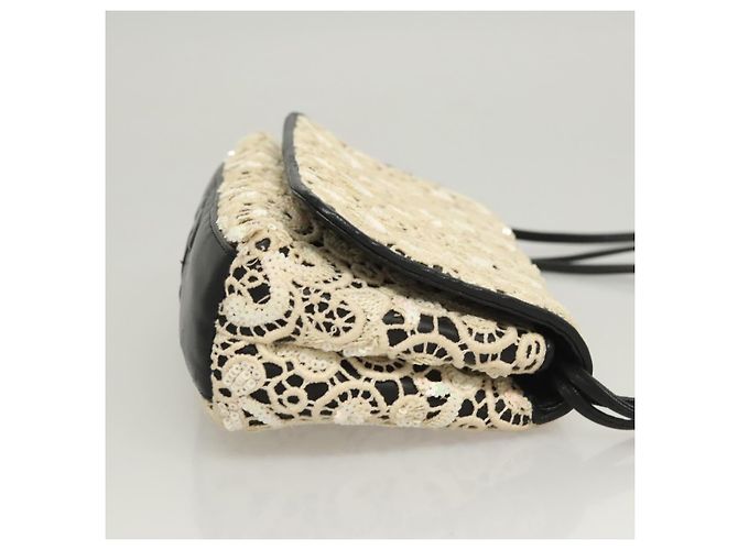 Borsa a Spalla CHANEL in Pelle di Agnello Bianca CC Auth 125205 Bianco - vista 3