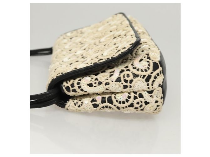 Borsa a Spalla CHANEL in Pelle di Agnello Bianca CC Auth 125205 Bianco - vista 4