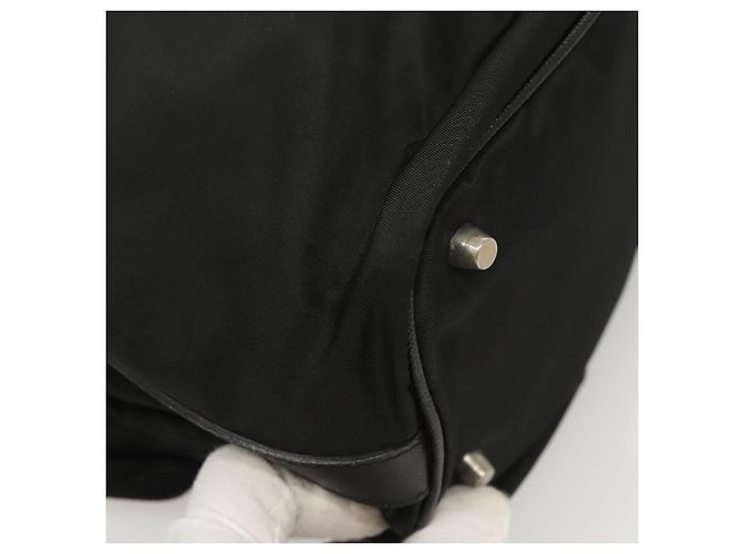 PRADA Borsa a Spalla Nylon Nero Oro Auth 123769 D'oro - vista 15
