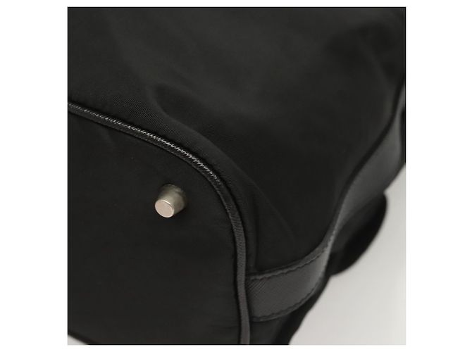 PRADA Borsa a Spalla Nylon Nero Oro Auth 123769 D'oro - vista 16