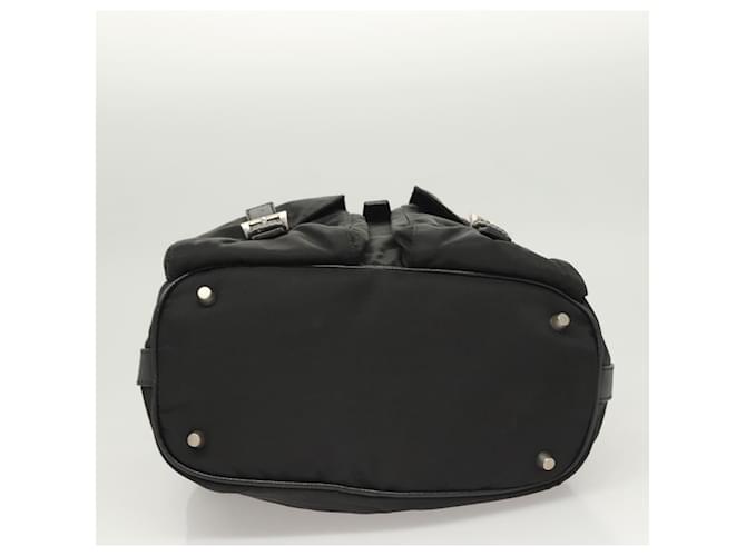 PRADA Borsa a Spalla Nylon Nero Oro Auth 123769 D'oro - vista 5