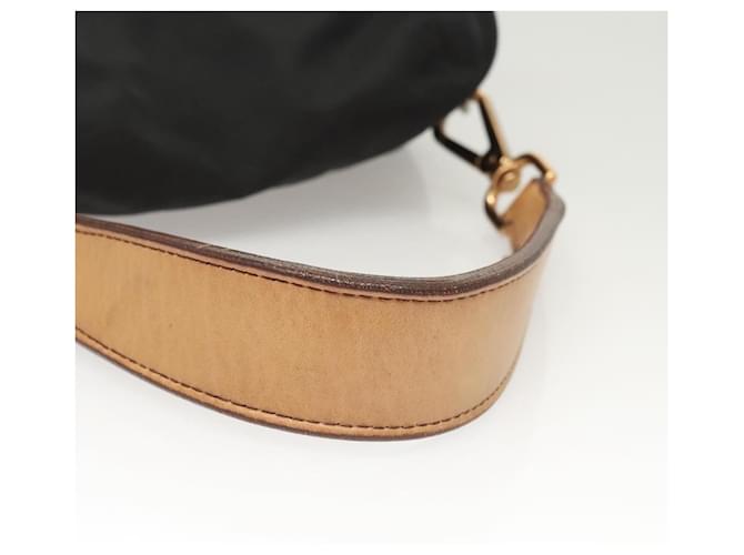 PRADA Borsa a Spalla Nylon Nero Oro Auth 123769 D'oro - vista 7