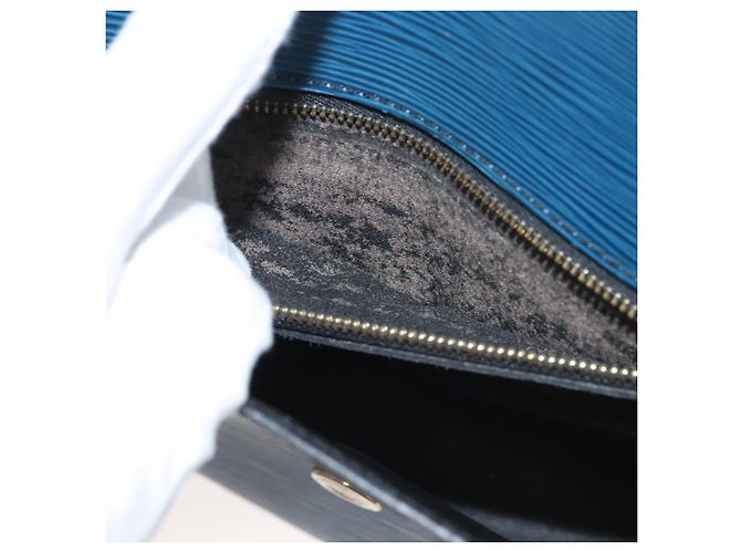 Saint-Cloud LOUIS VUITTON Borsa a Spalla Epi Saint Cloud GM Blu Toledo M52195 LV Auth 125315 - vista 11