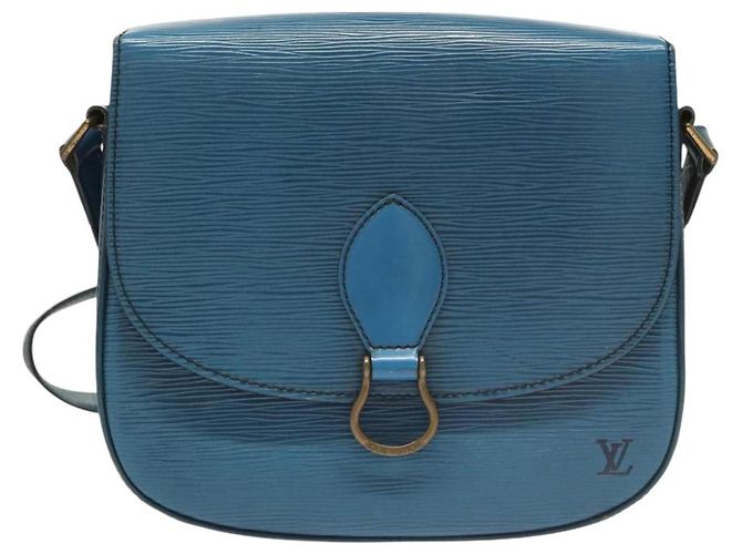 Saint-Cloud LOUIS VUITTON Borsa a Spalla Epi Saint Cloud GM Blu Toledo M52195 LV Auth 125315 - vista 13