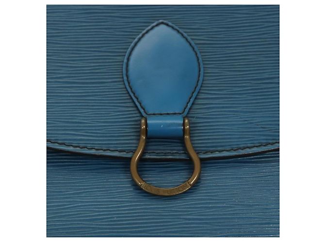 Saint-Cloud LOUIS VUITTON Borsa a Spalla Epi Saint Cloud GM Blu Toledo M52195 LV Auth 125315 - vista 18
