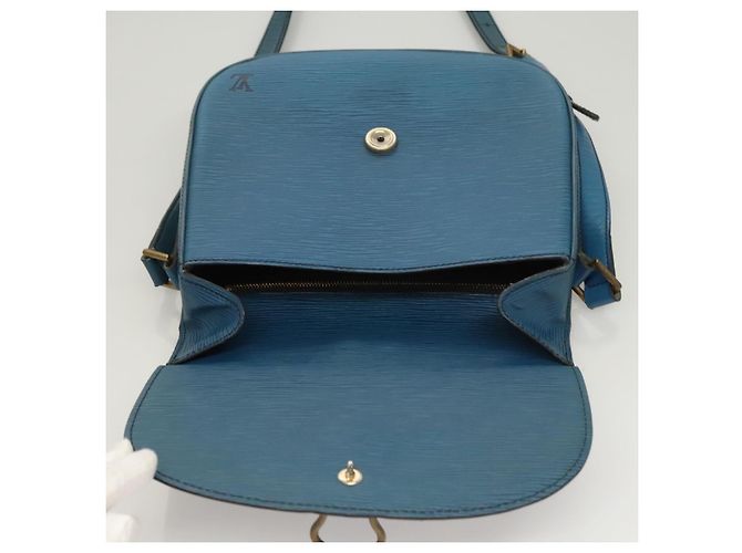 Saint-Cloud LOUIS VUITTON Borsa a Spalla Epi Saint Cloud GM Blu Toledo M52195 LV Auth 125315 - vista 19