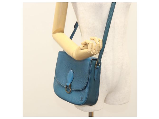 Saint-Cloud LOUIS VUITTON Borsa a Spalla Epi Saint Cloud GM Blu Toledo M52195 LV Auth 125315 - vista 25