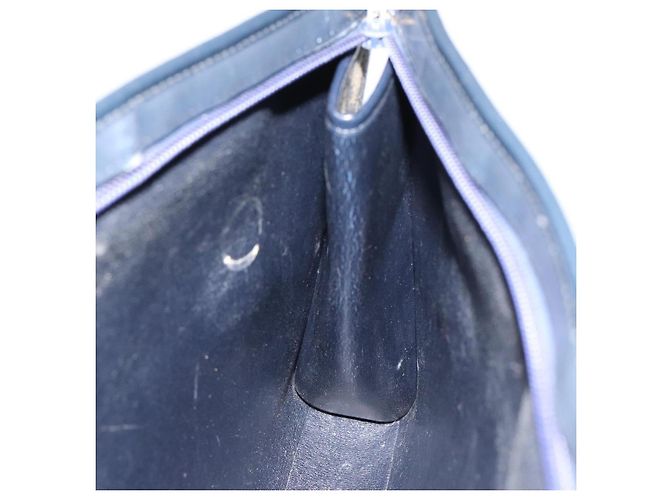 Borsa a mano in tela Trotter Christian Dior blu navy oro Auth MX415 D'oro - vista 17