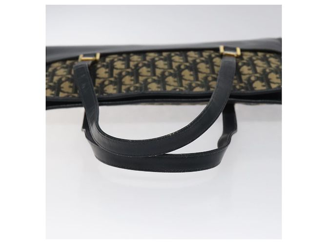 Borsa a mano in tela Trotter Christian Dior blu navy oro Auth MX415 D'oro - vista 7