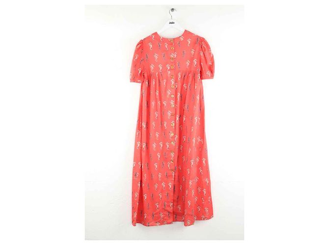 Heimstone Vestido de algodón rosa - vista 3