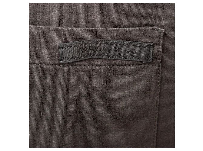 Prada Baumwoll-T-Shirt Anthrazit Grau - Ansicht 8