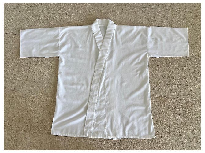 Autre Marque Sommerkimono oder japanische Überhemd weiß T. L- XL - unisex - Ansicht 2