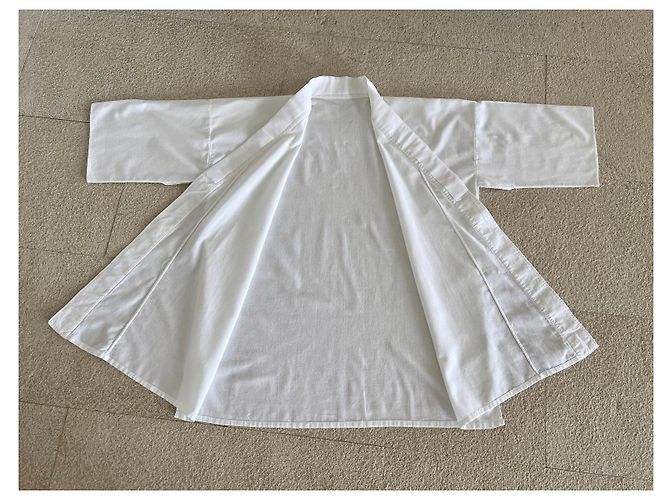 Autre Marque Sommerkimono oder japanische Überhemd weiß T. L- XL - unisex - Ansicht 3