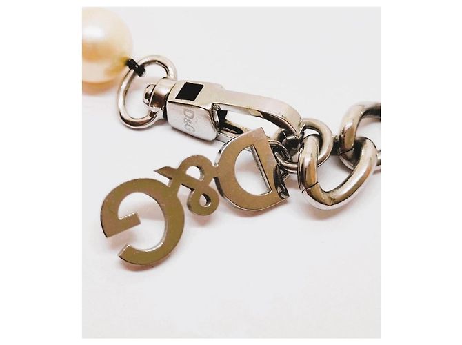 Splendida collana perle acciaio  DOLCE & GABBANA modello DJ0303 Bianco - vista 4