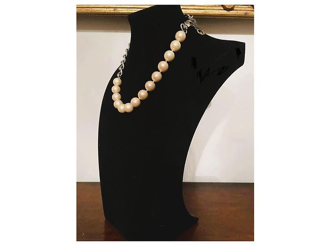 Splendida collana perle acciaio  DOLCE & GABBANA modello DJ0303 Bianco - vista 7