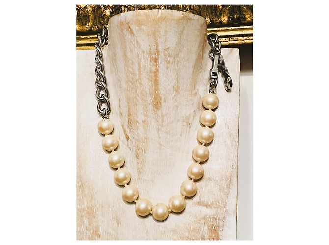 Splendida collana perle acciaio  DOLCE & GABBANA modello DJ0303 Bianco - vista 8