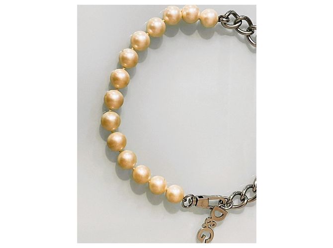 Splendida collana perle acciaio  DOLCE & GABBANA modello DJ0303 Bianco - vista 9