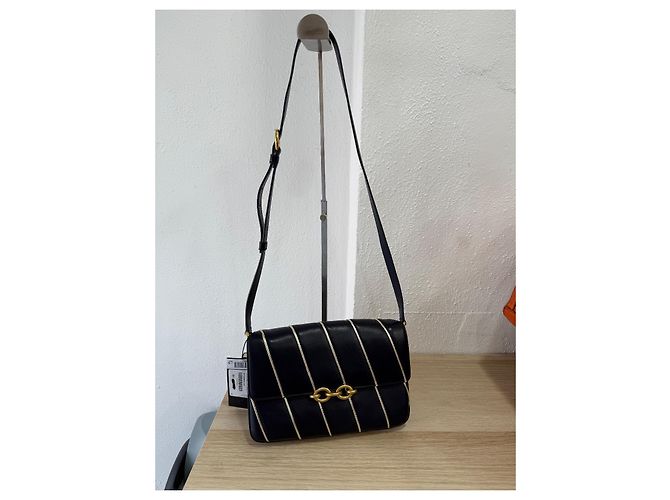 Borsa a tracolla Saint Laurent in pelle blu - vista 4